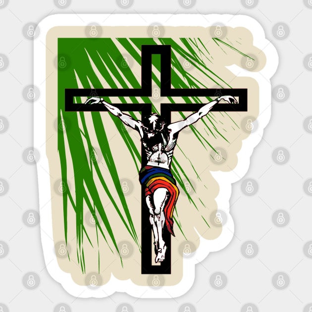 The Holy Week Christs Journey To The Cross LGBTQIA Sticker by taiche